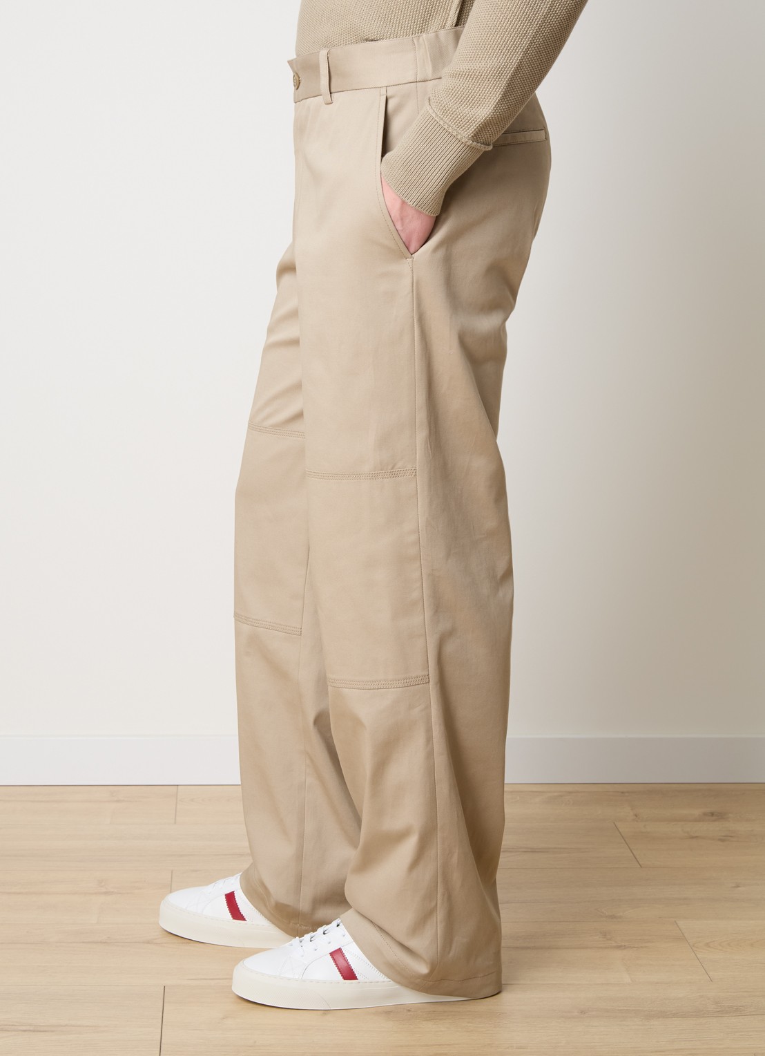 Moncler Loose fit chino met steekzakken - detail 5 khaki