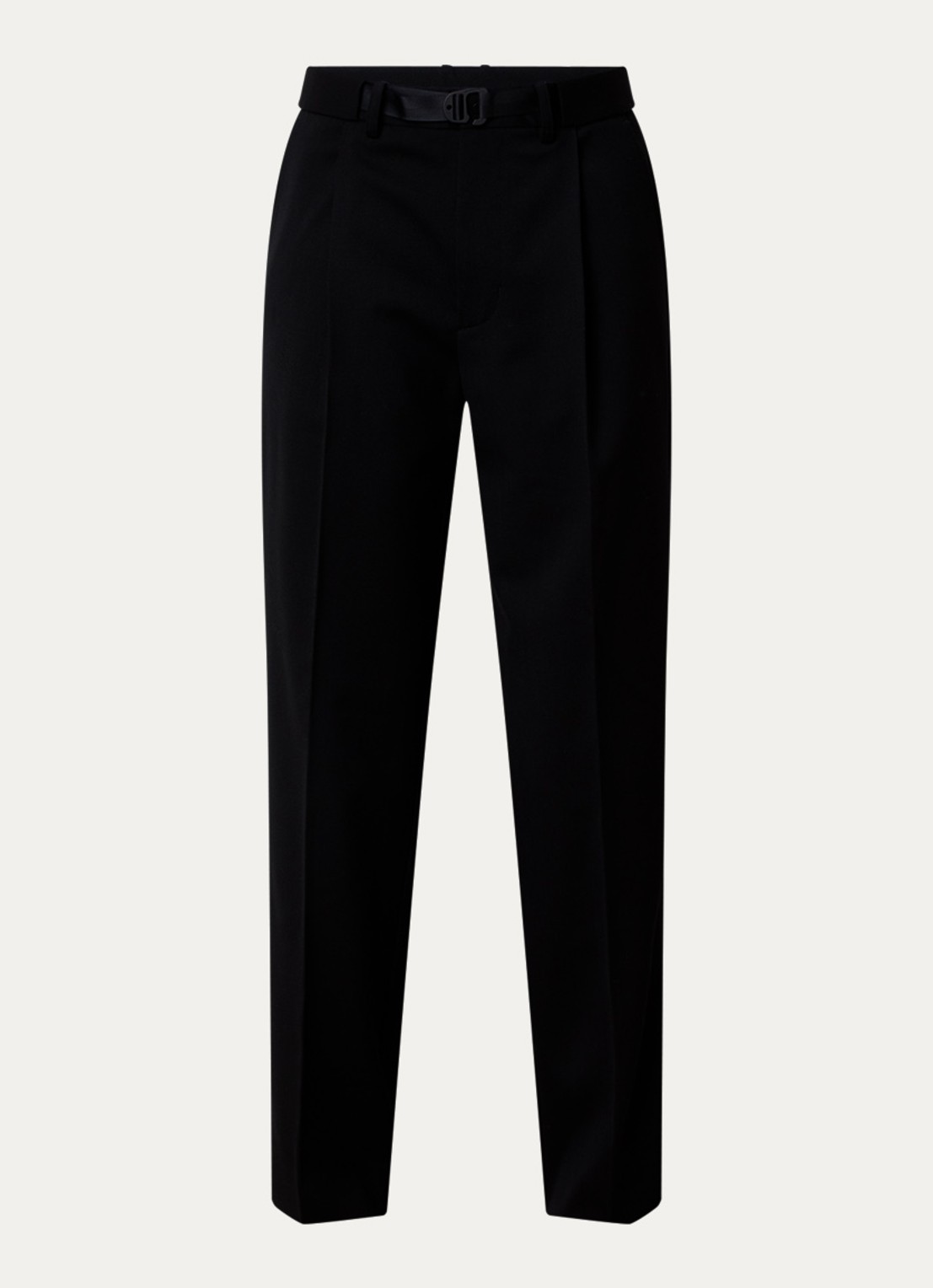 Moncler Loose fit pantalon in wolblend - voorkant 5 zwart