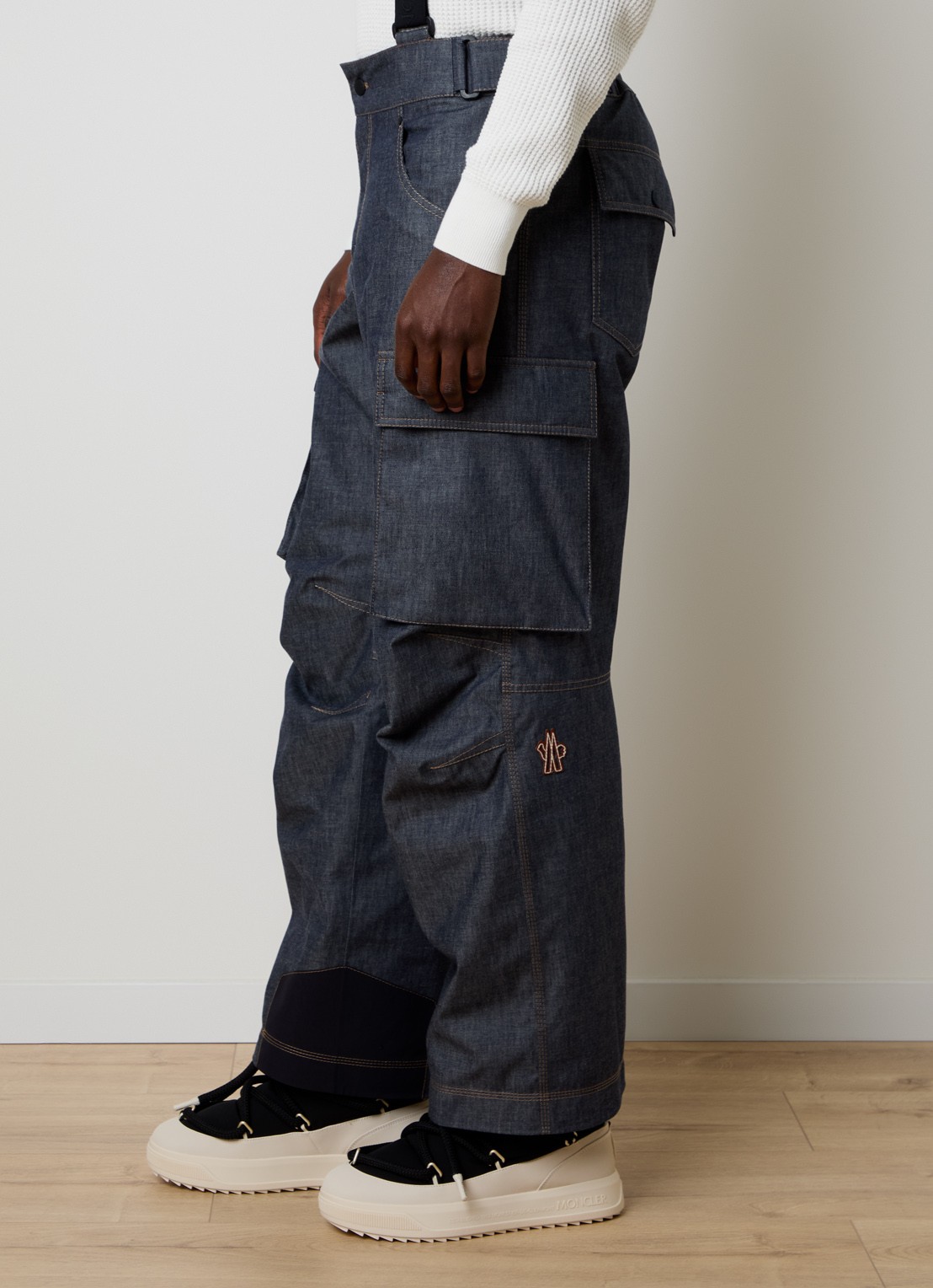 Moncler Loose fit skibroek met klepzakken - detail 4 indigo