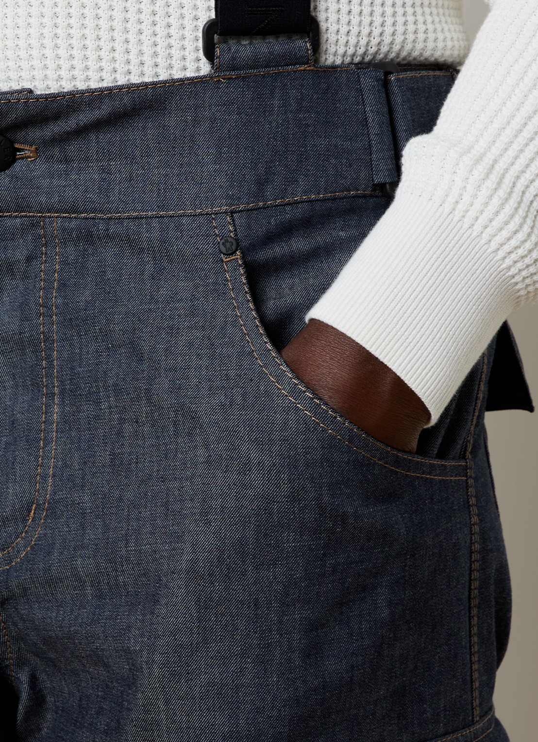 Moncler Loose fit skibroek met klepzakken - detail 6 indigo