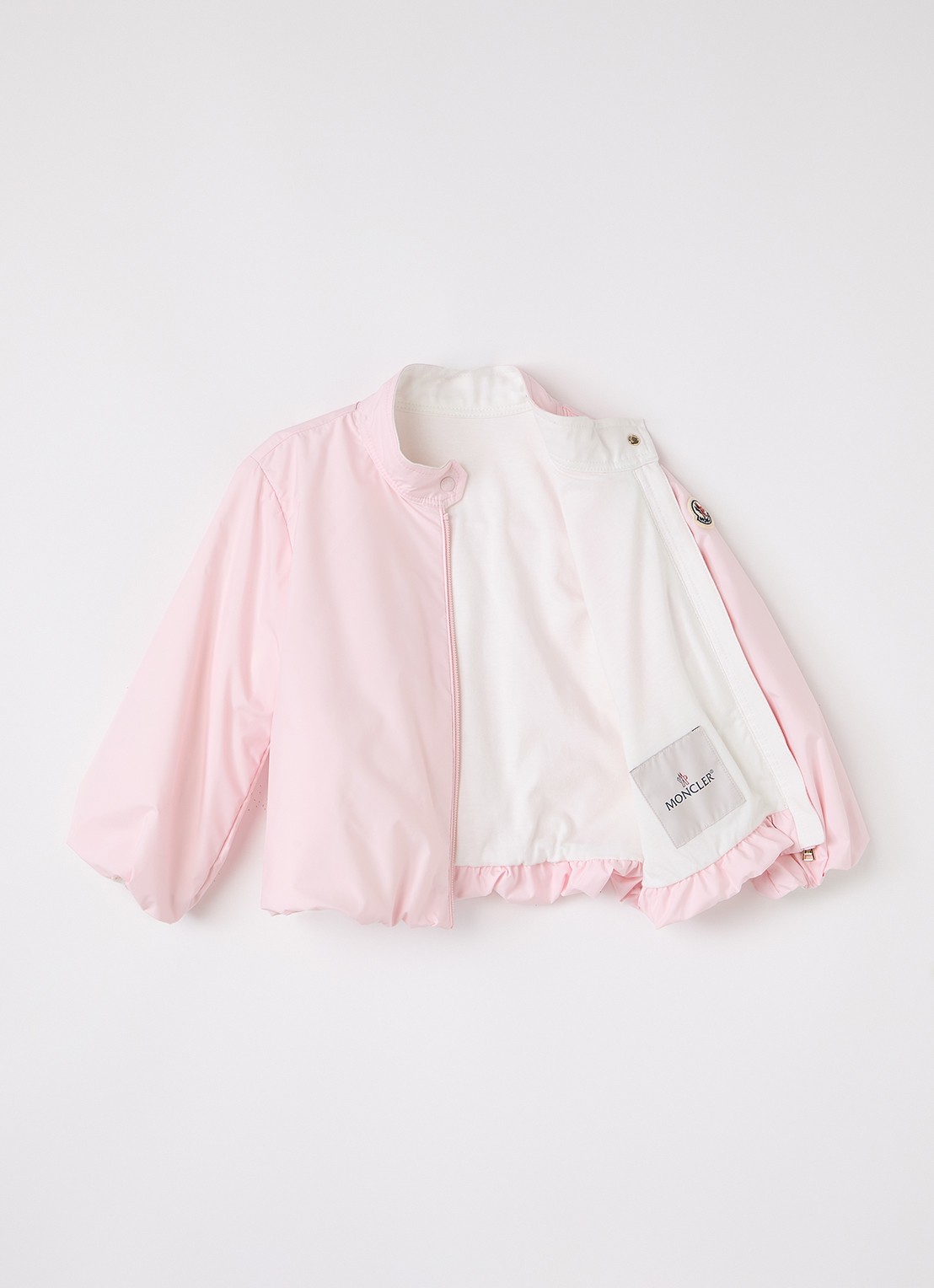 Moncler Luce jack met logo - voorkant 3 lichtroze