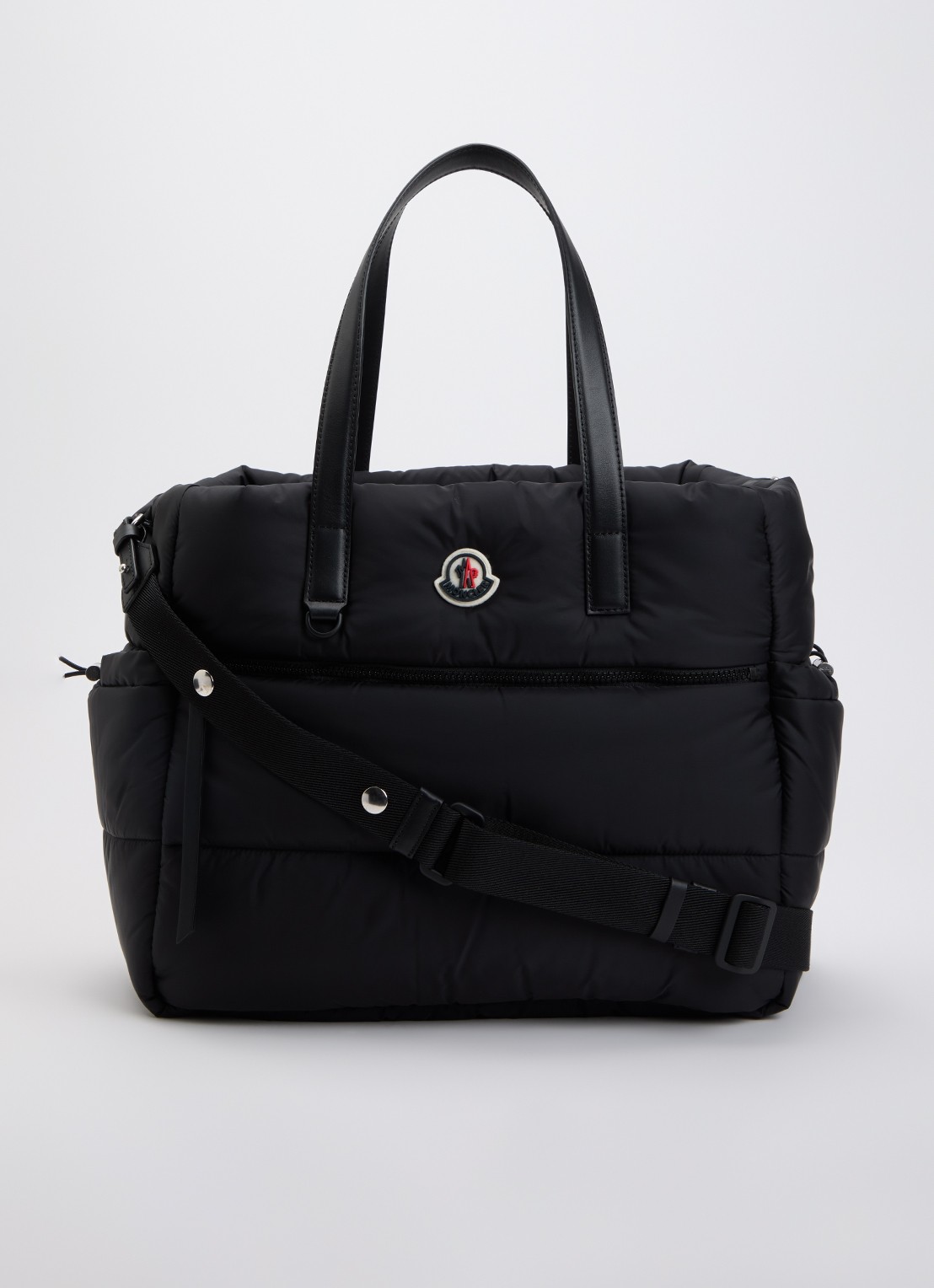 Moncler Luiertas met leren details en logo - voorkant 5 zwart