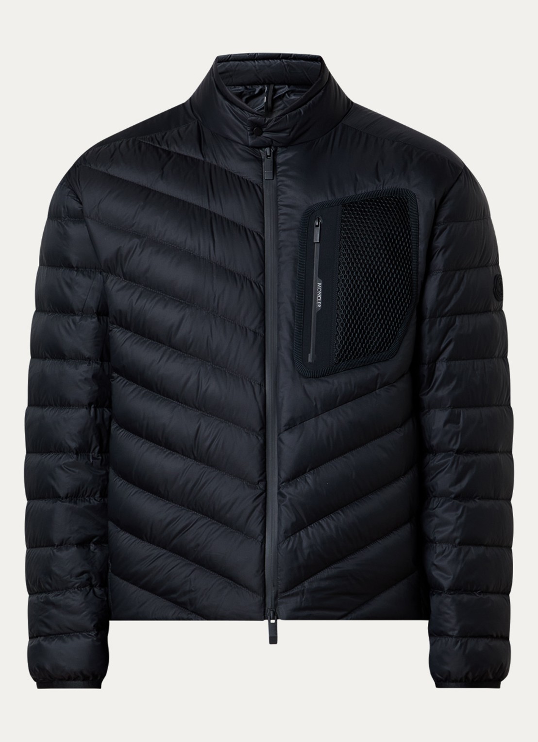 Moncler Mackinac pufferjack met donsvulling - voorkant 2 zwart