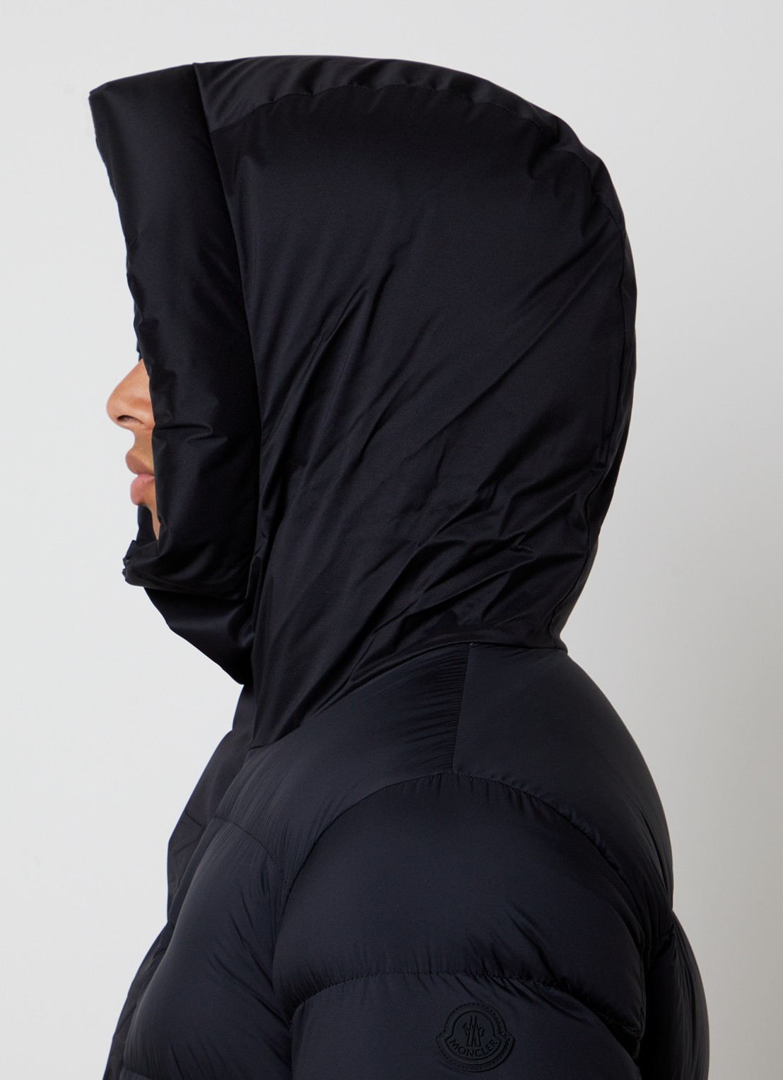Moncler Madeira gewatteerde jas met opstaande kraag - detail 6 donkerblauw