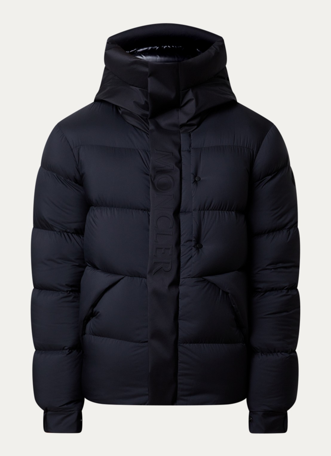 Moncler Madeira gewatteerde jas met opstaande kraag - voorkant donkerblauw