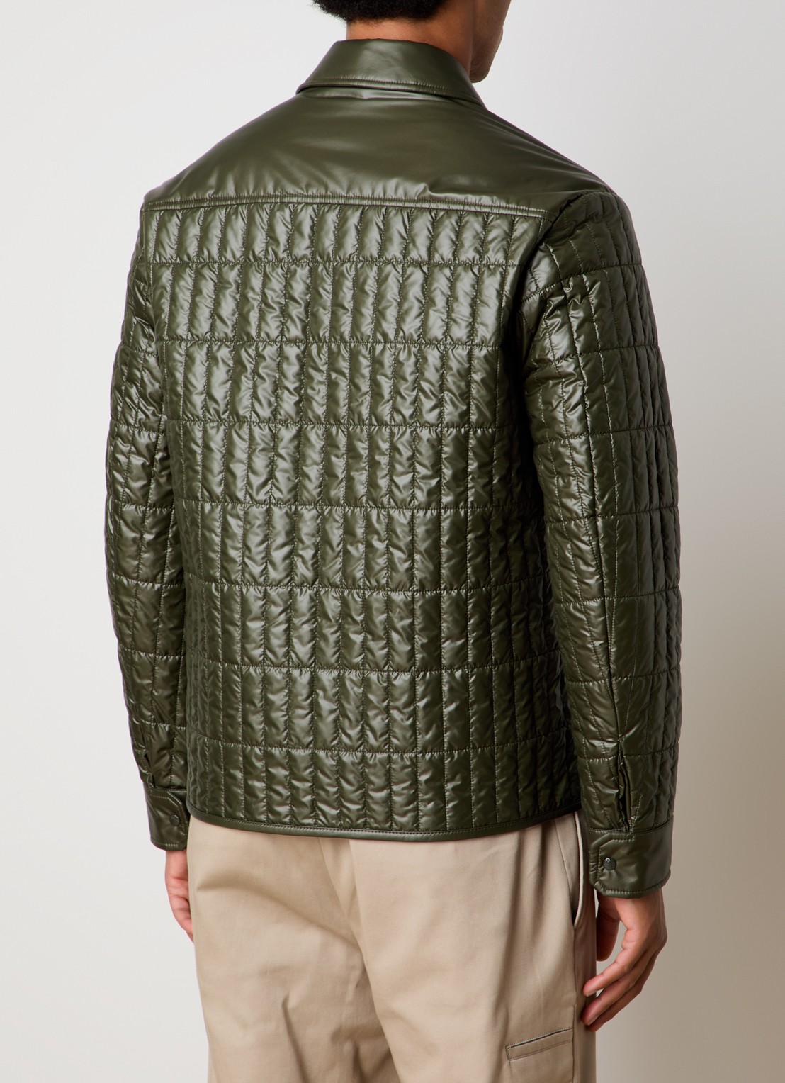 Moncler Madiere quilted jack met ritszakken - achterkant bronsgroen