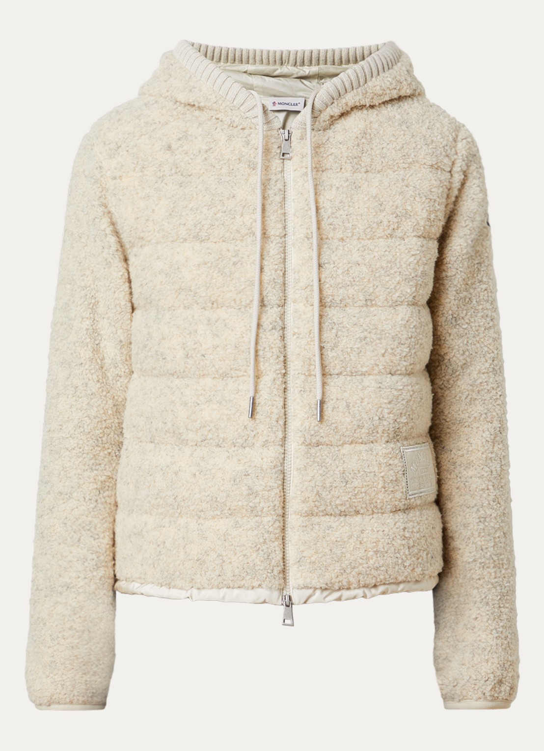 Moncler Maglia fijngebreid vest met steekzakken - voorkant wit