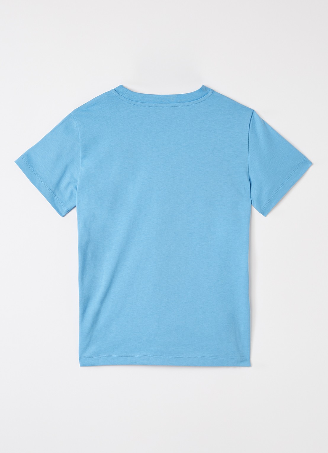 Moncler Maglia T-shirt met logoprint - voorkant 2 blauw