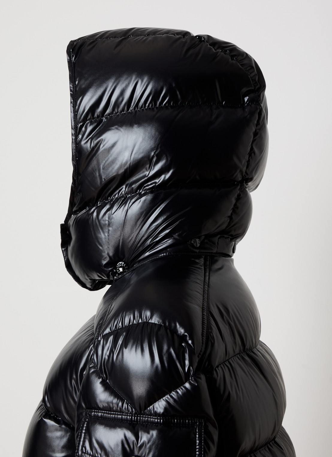 Moncler Maire puffer jack met donsvulling en afneembare capuchon - detail 2 zwart