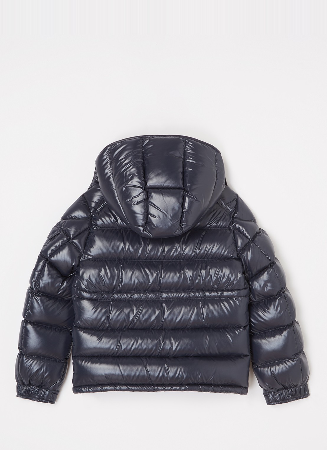 Moncler Maire puffer jas met donsvulling en afneembaar capuchon - achterkant lichtblauw