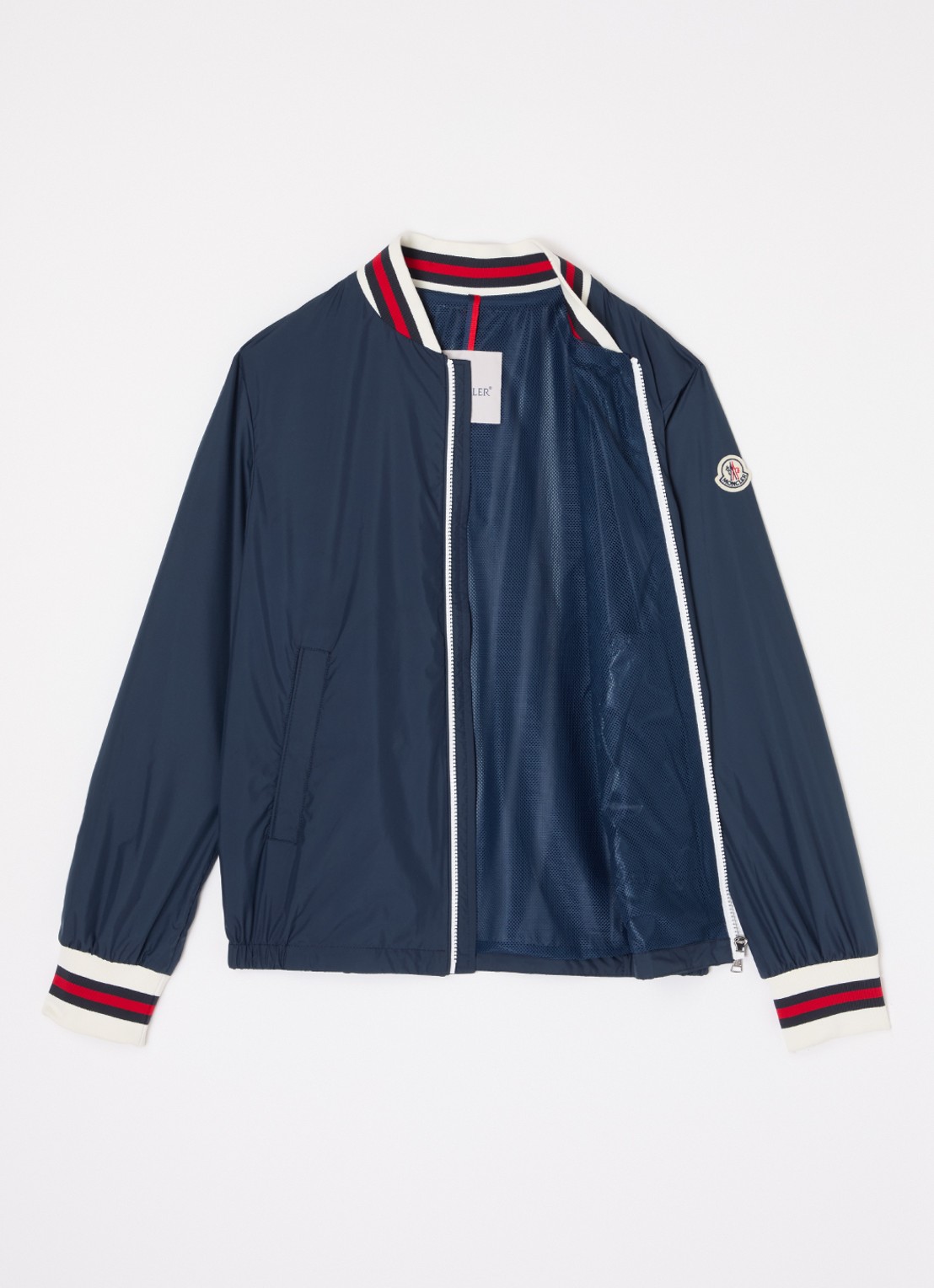 Moncler Maki bomberjack met steekzakken - voorkant 2 donkerblauw