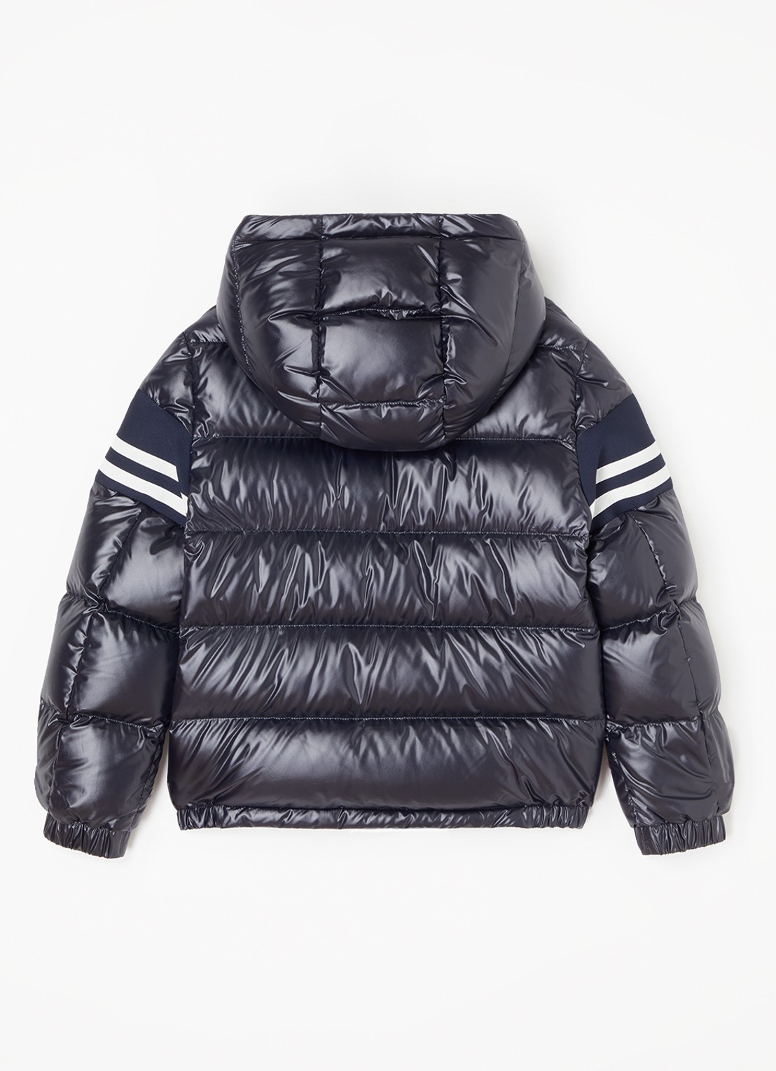 Moncler Mangal puffer jack met donsvulling en capuchon - achterkant blauw