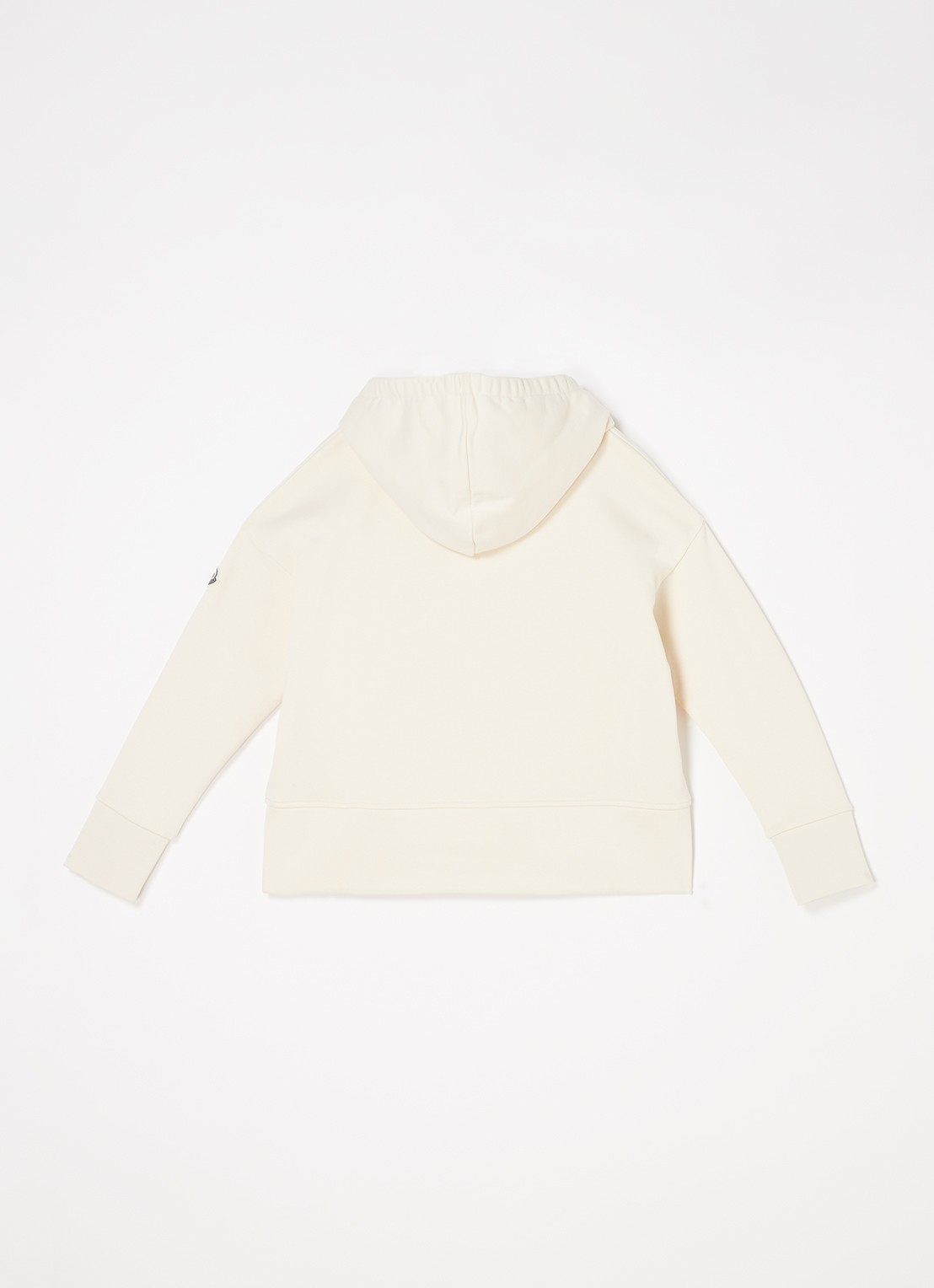 Moncler Maniche hoodie met logoprint van badstof - voorkant 2 creme