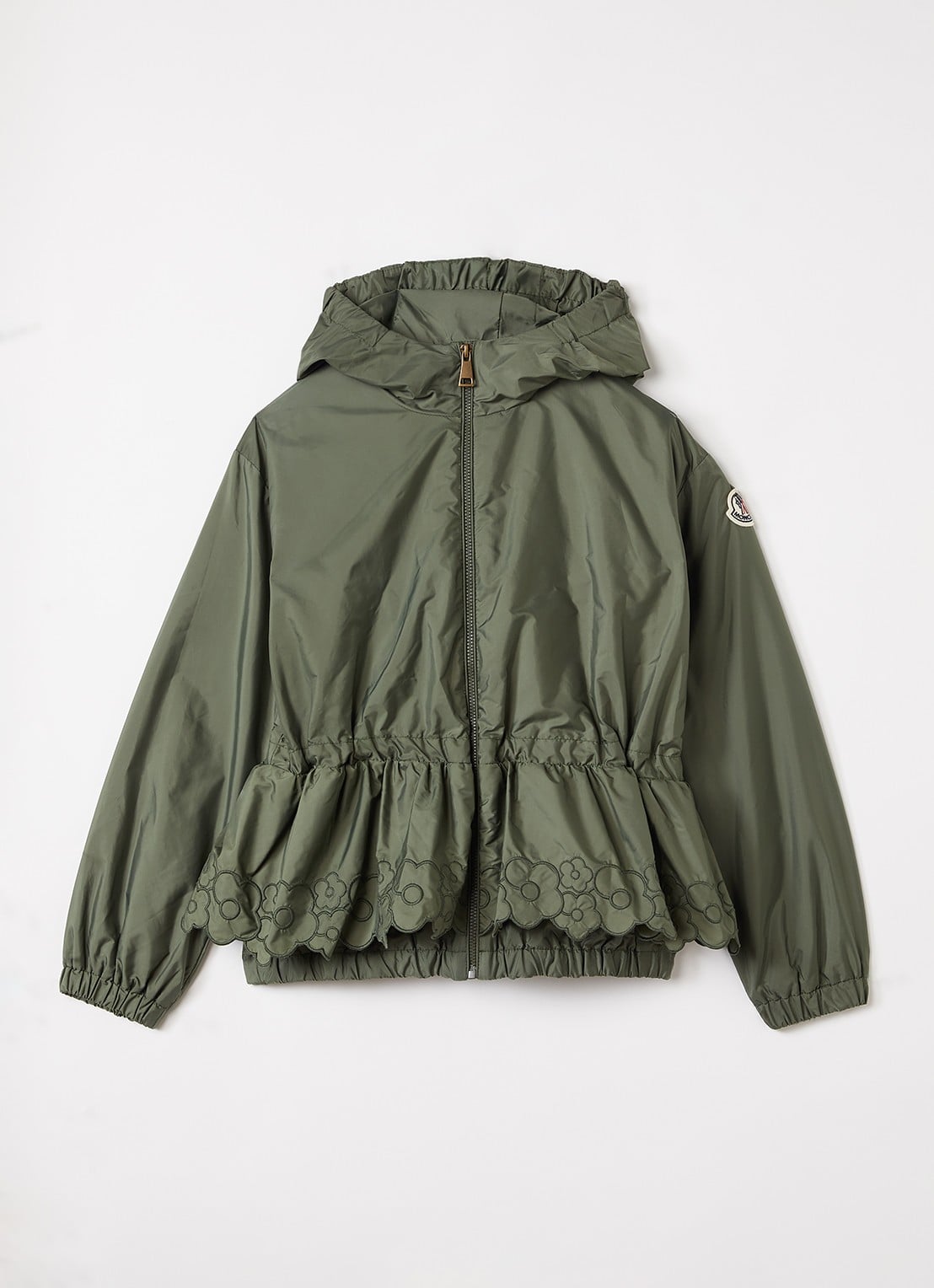 Moncler Manolya jack met steekzakken - voorkant bronsgroen