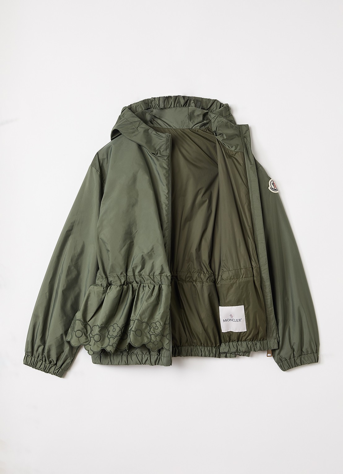 Moncler Manolya jack met steekzakken - voorkant 2 bronsgroen