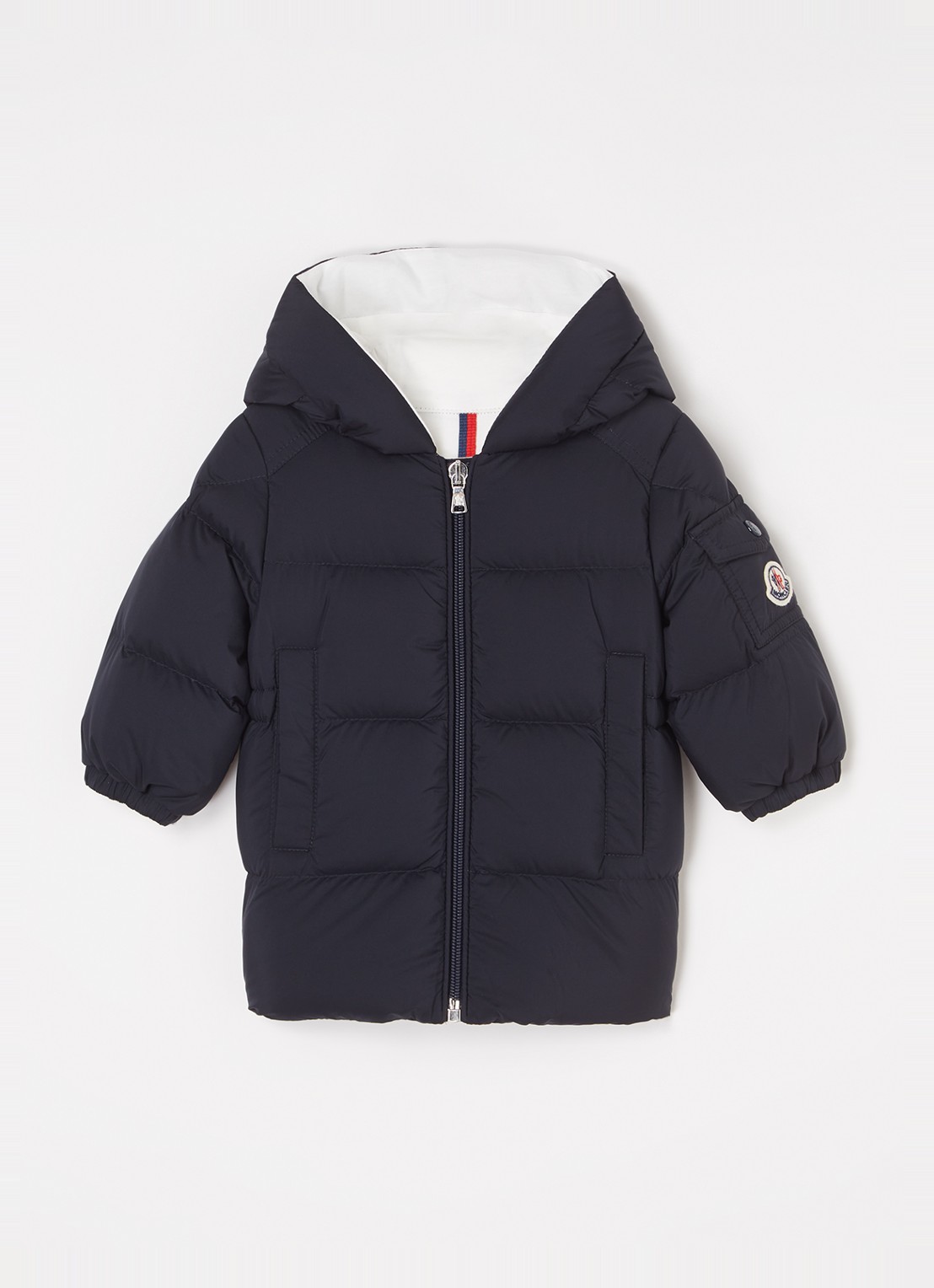Moncler Marat gewatteerde jas met donsvulling en capuchon - voorkant 2 donkerblauw