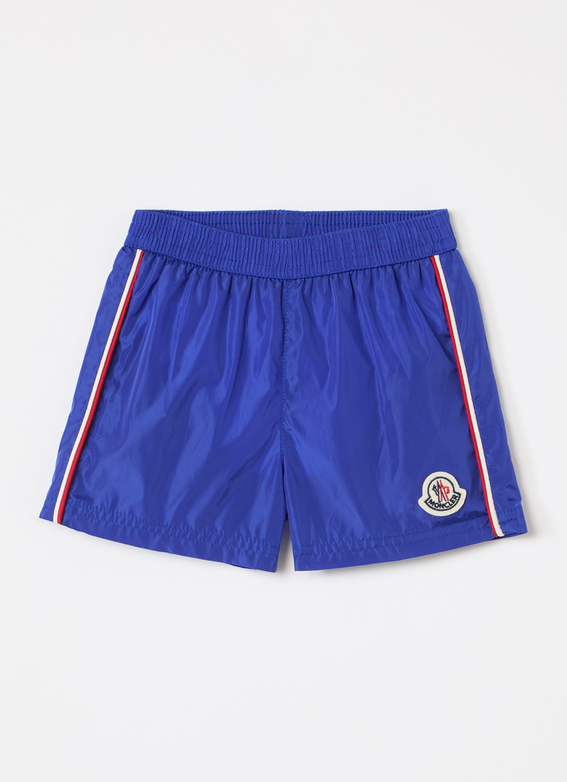 Moncler Mare zwemshorts met logo - voorkant royalblauw