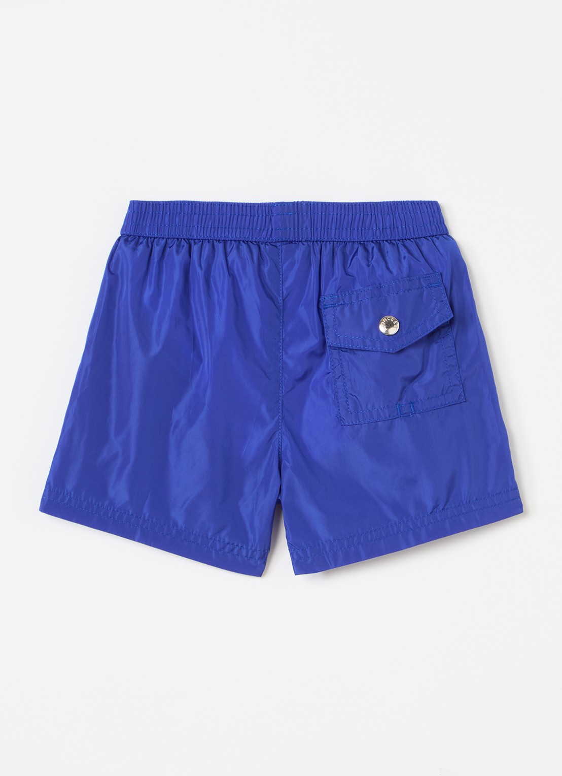 Moncler Mare zwemshorts met logo - voorkant 2 royalblauw