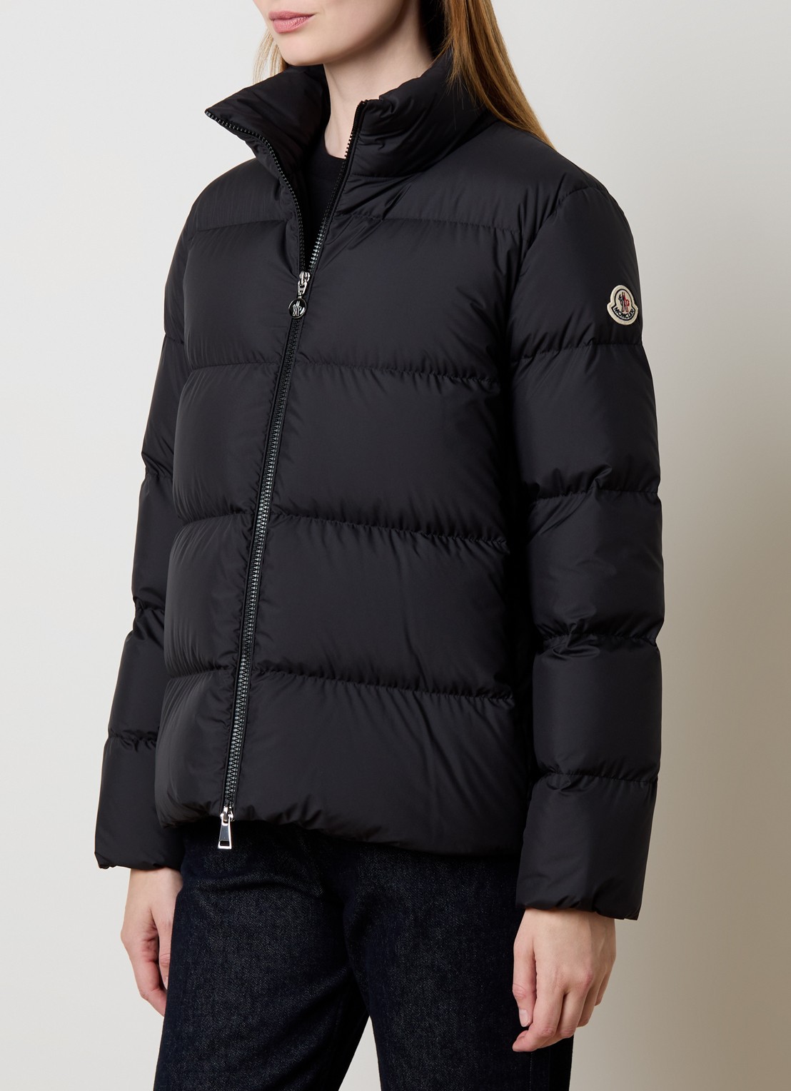 Moncler Mauzun puffer jack met donsvulling - detail 2 zwart