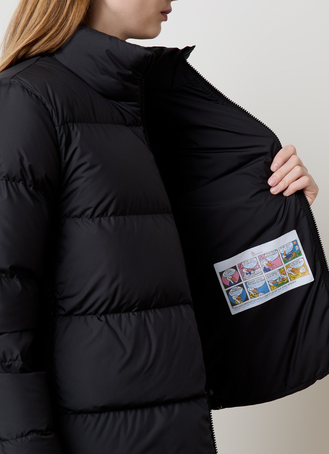 Moncler Mauzun puffer jack met donsvulling - detail 3 zwart