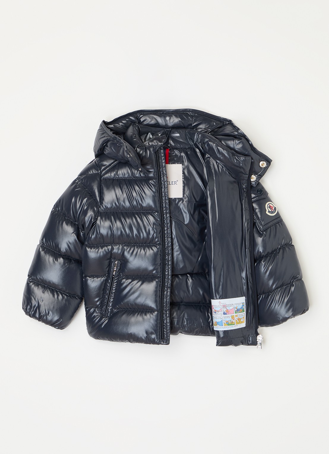 Moncler Maya puffer jack met donsvulling - voorkant 2 antraciet