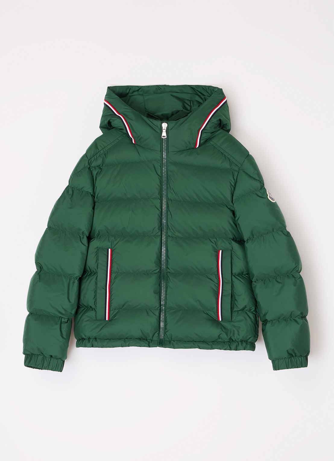 Moncler Merary puffer jack met donsvulling - voorkant donkergroen