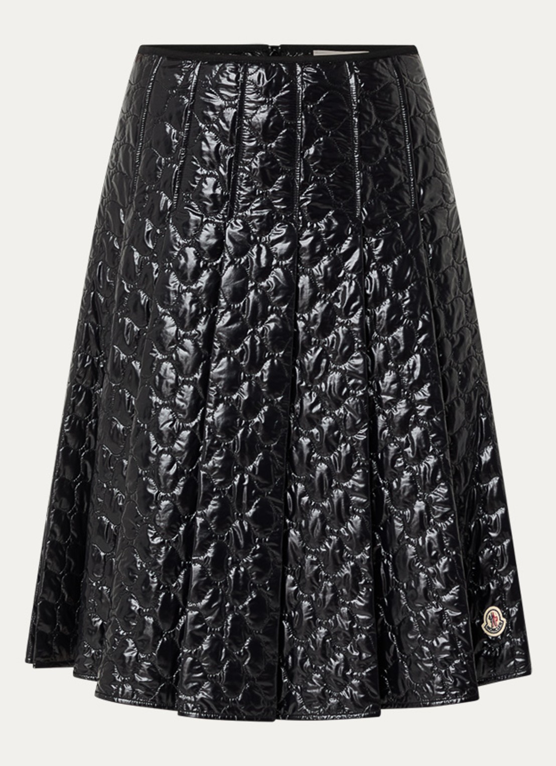 Moncler Midi rok met quilt patroon - voorkant 3 zwart