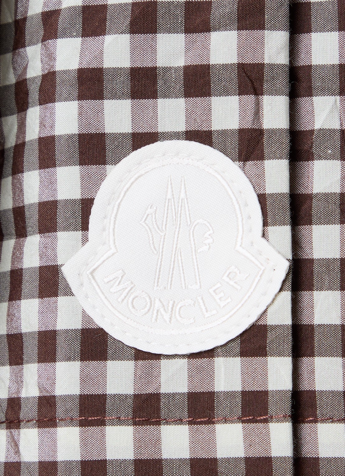 Moncler Mini A-lijn rok met ruitdessin - detail 5 bruin