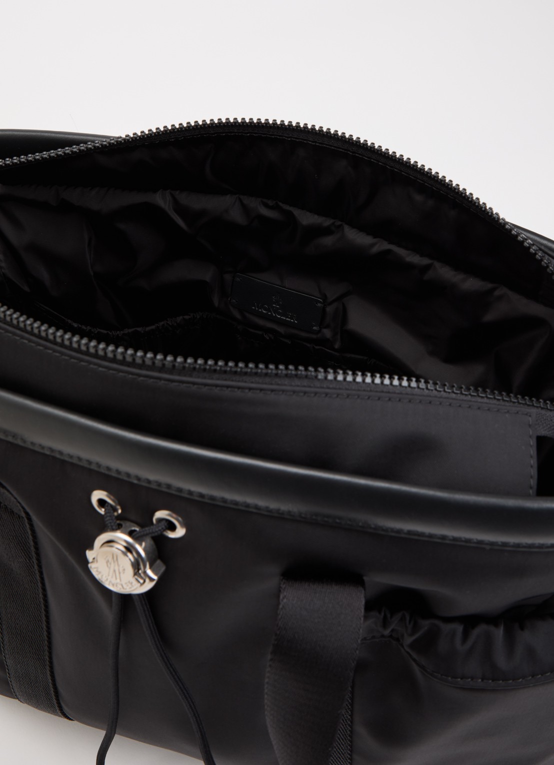 Moncler Mom-Bag met afneembare schouderriem - detail 2 zwart