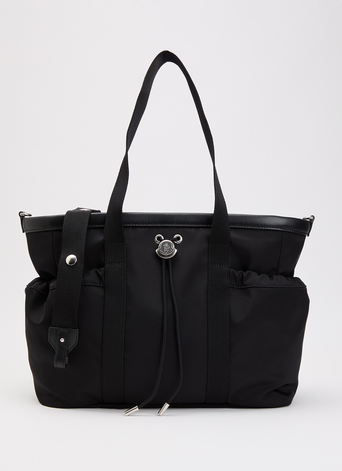 Moncler Mom-Bag met afneembare schouderriem - voorkant 6 zwart