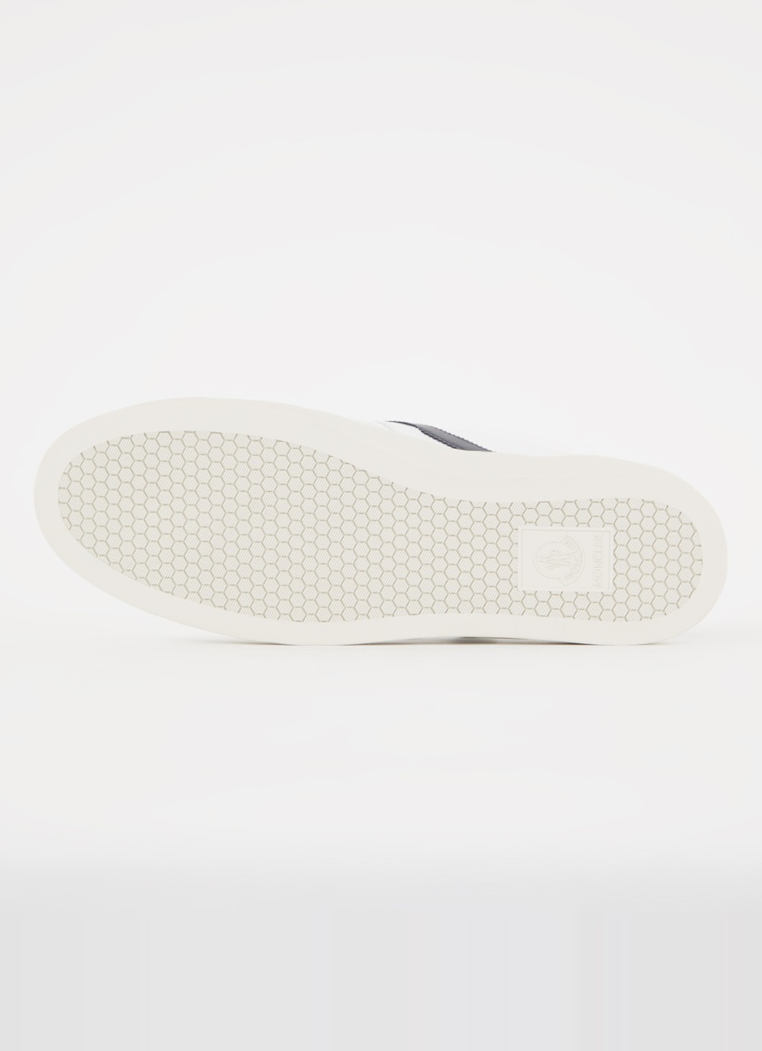 Moncler Monaco sneaker van kalfsleer met logo - detail 3 wit