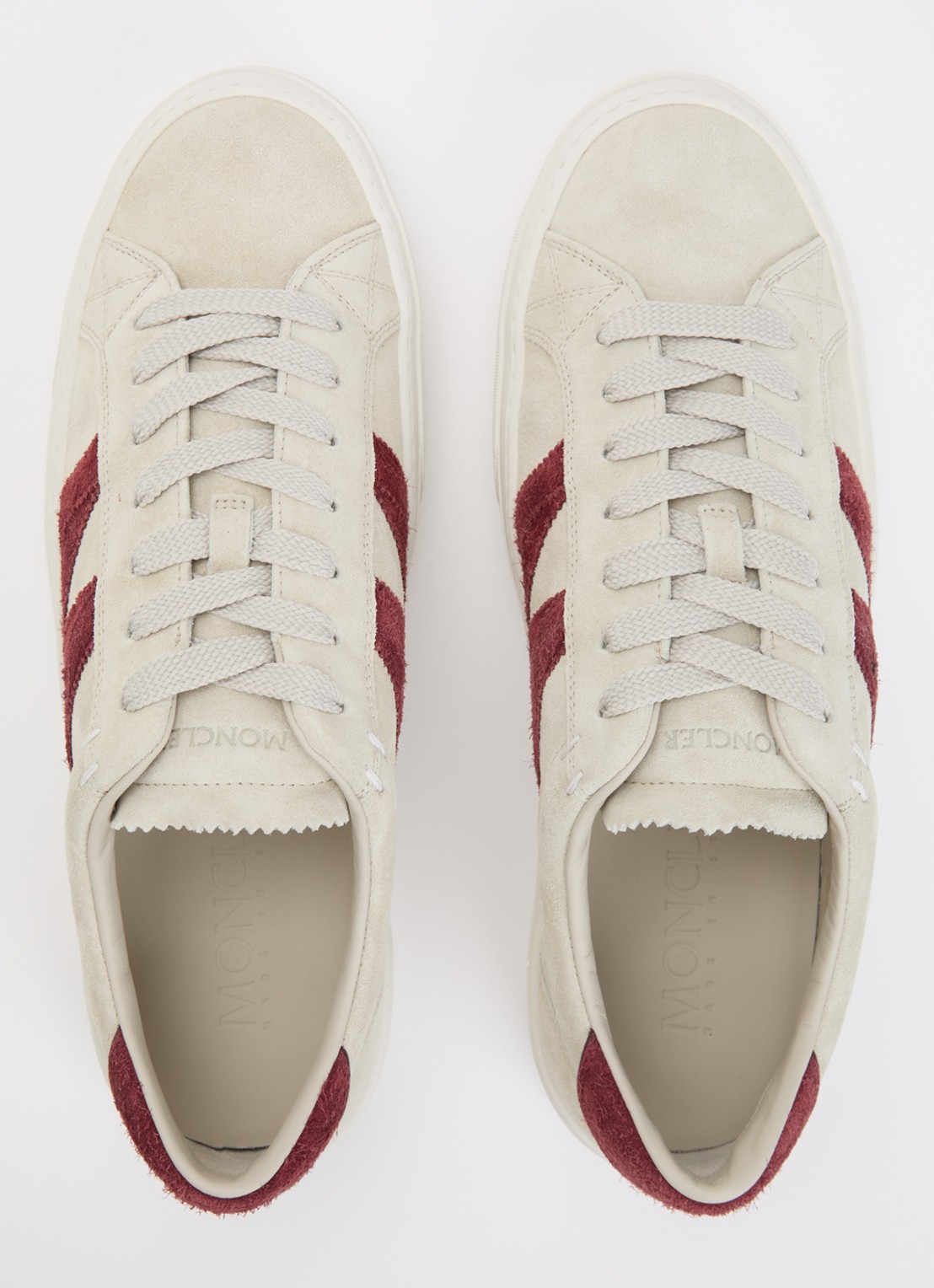 Moncler Monaco2 sneaker van suède - detail 4 beige