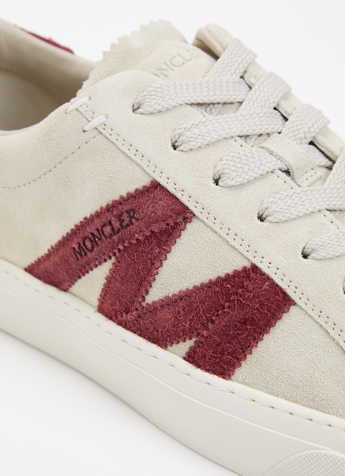 Moncler Monaco2 sneaker van suède - detail 6 beige
