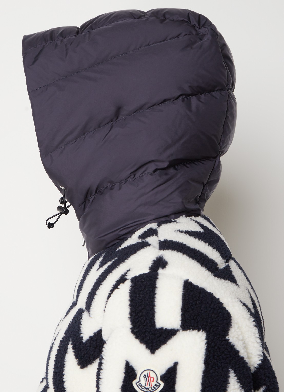 Moncler Mondego reversible puffer jack met donsvulling en ritszakken - detail 3 blauw