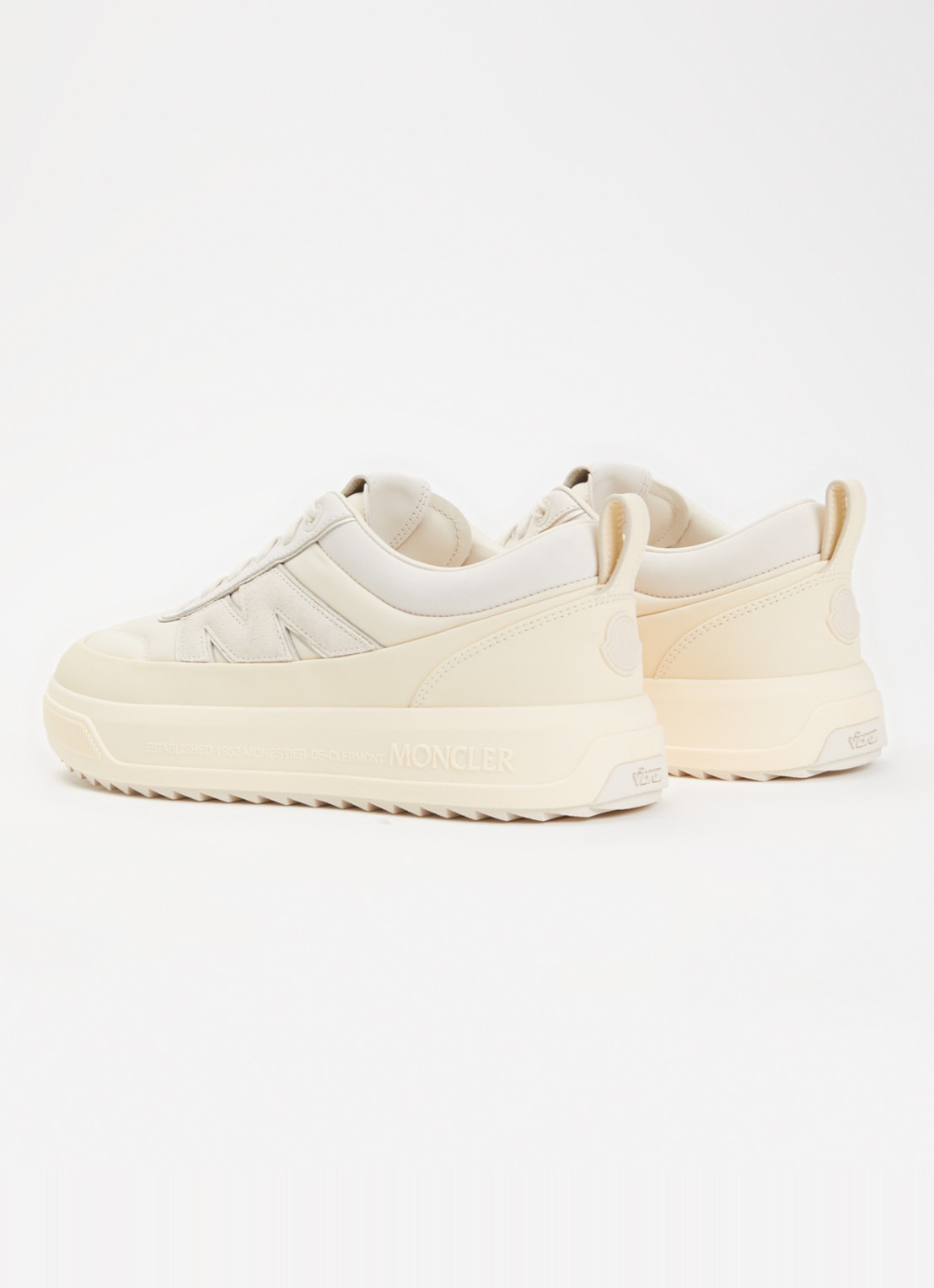 Moncler Monpulse sneaker met suède details - achterkant 5 gebroken wit