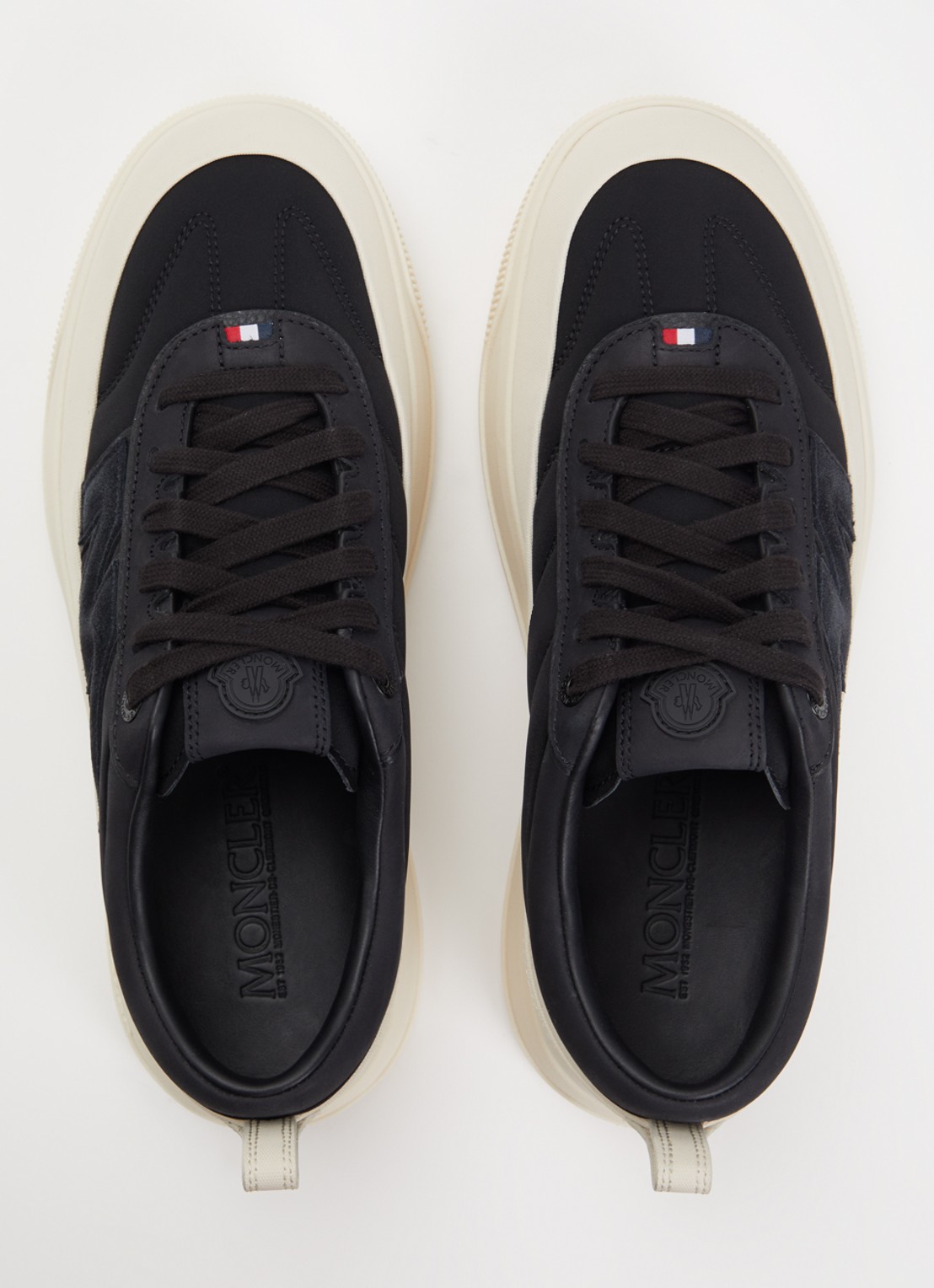 Moncler Monpulse sneaker met suède details - detail 2 zwart