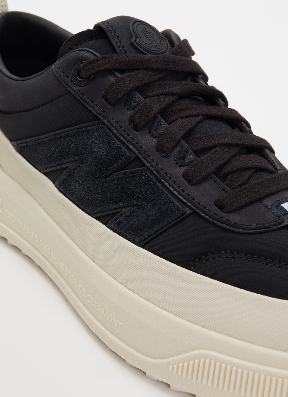 Moncler Monpulse sneaker met suède details - detail 4 zwart