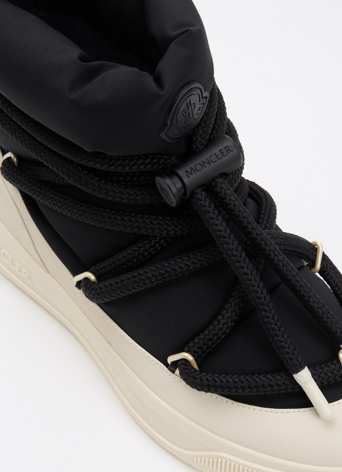Moncler Monpulse snowboot met waterafstotende coating - detail 3 zwart