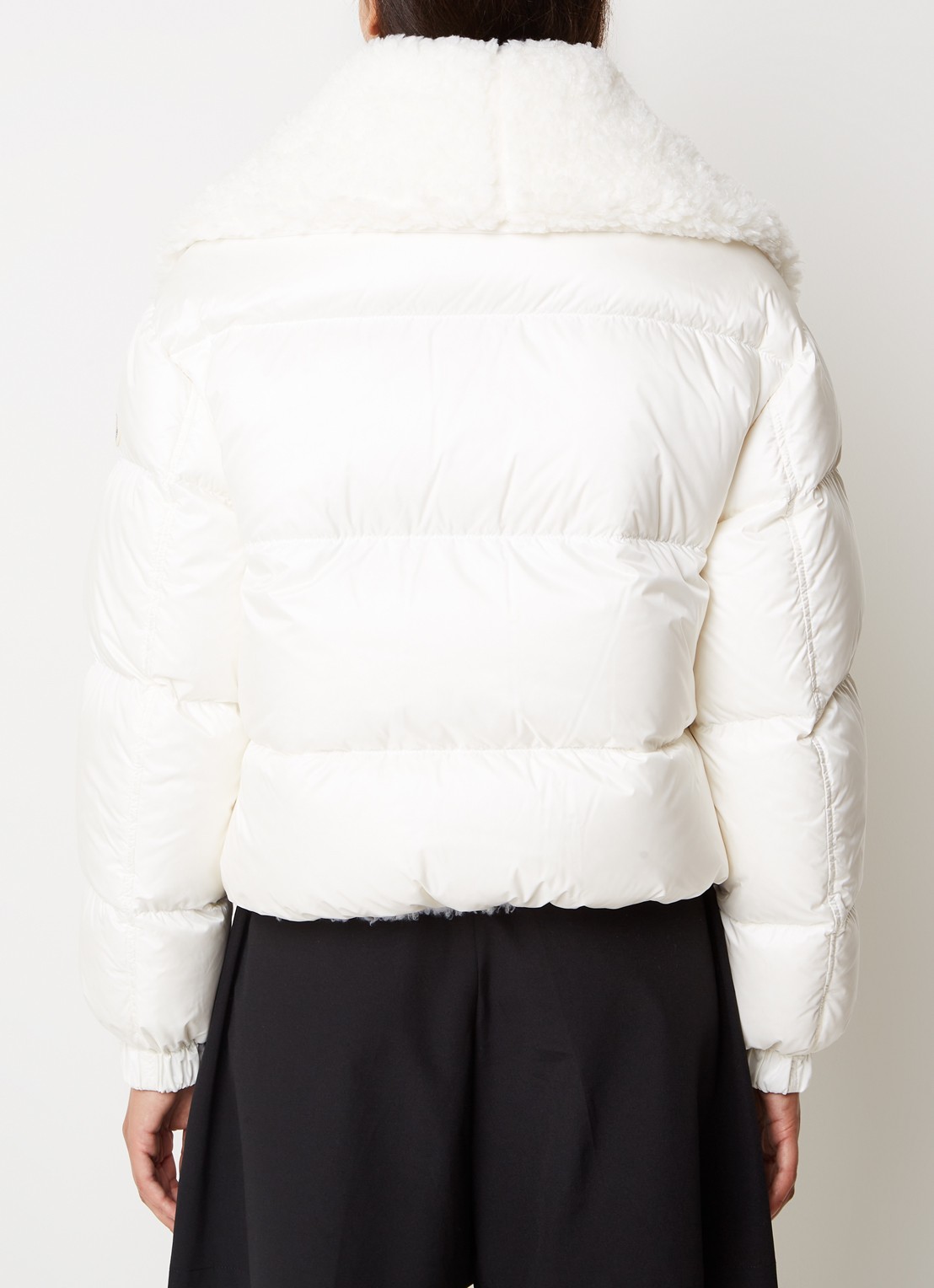 Moncler Murray reversible puffer jack van teddy met donsvulling - achterkant gebroken wit