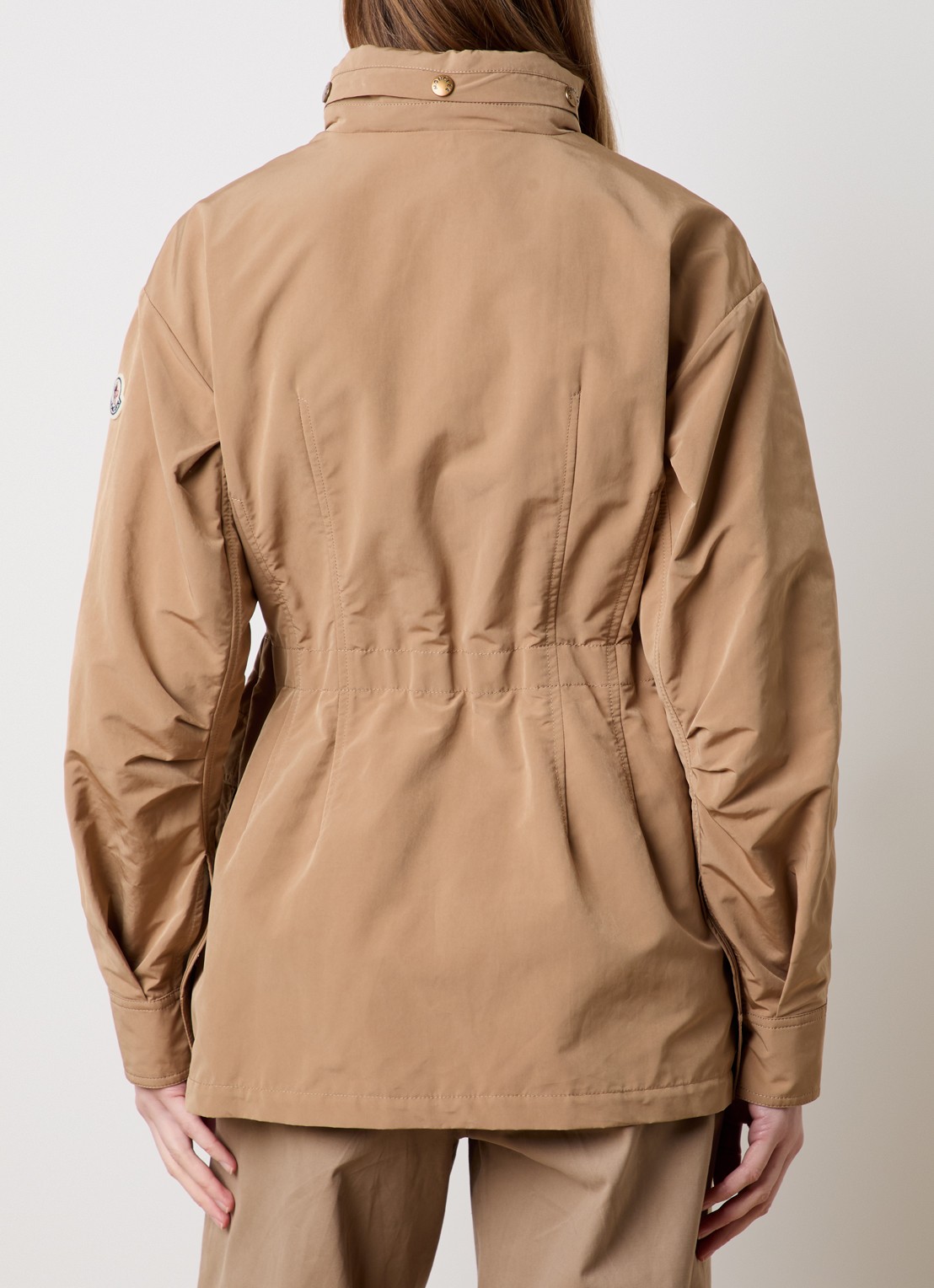Moncler Nades parka met capuchon en logo - achterkant 3 camel