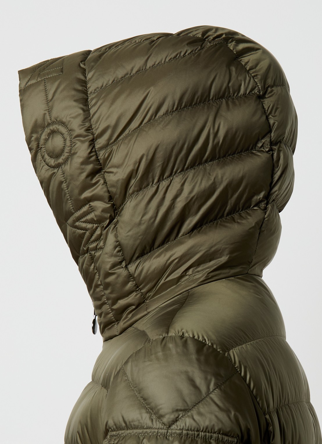 Moncler Najan puffer jack met donsvulling en ritszakken - detail 6 mosgroen