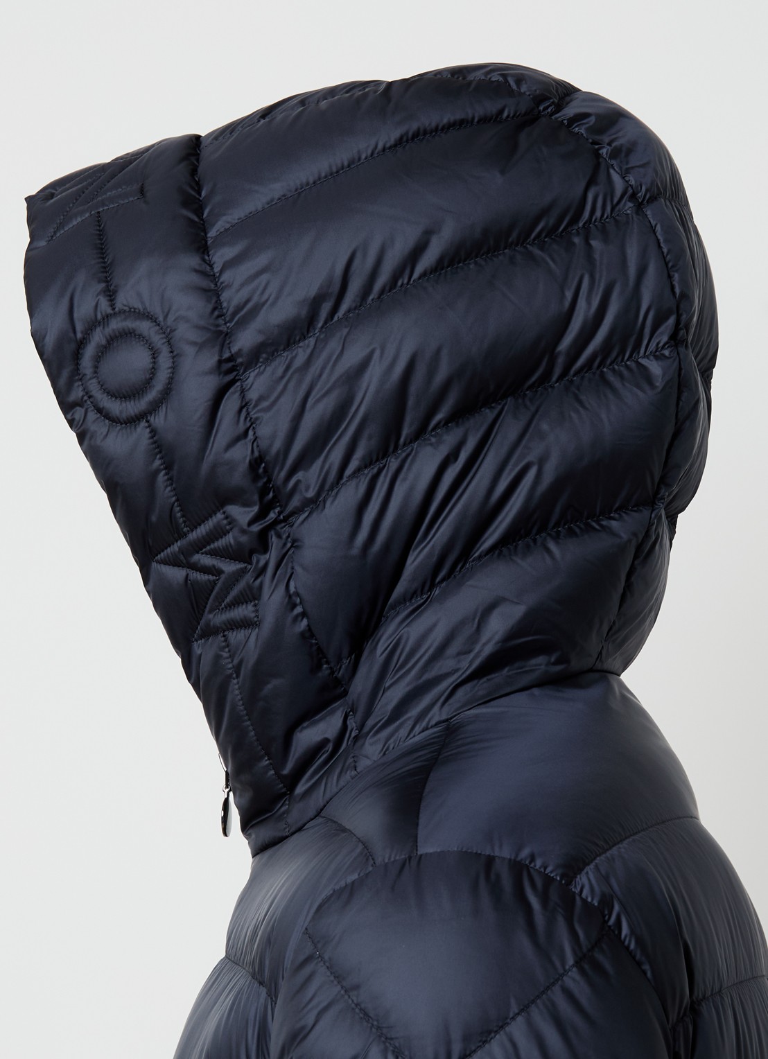 Moncler Najan puffer jack met donsvulling en ritszakken - detail 4 donkerblauw
