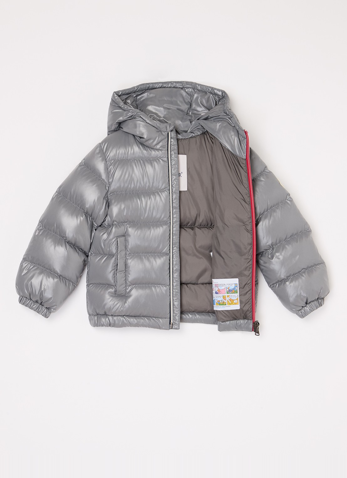 Moncler New Aubert puffer jack met donsvulling - voorkant 3 grijs