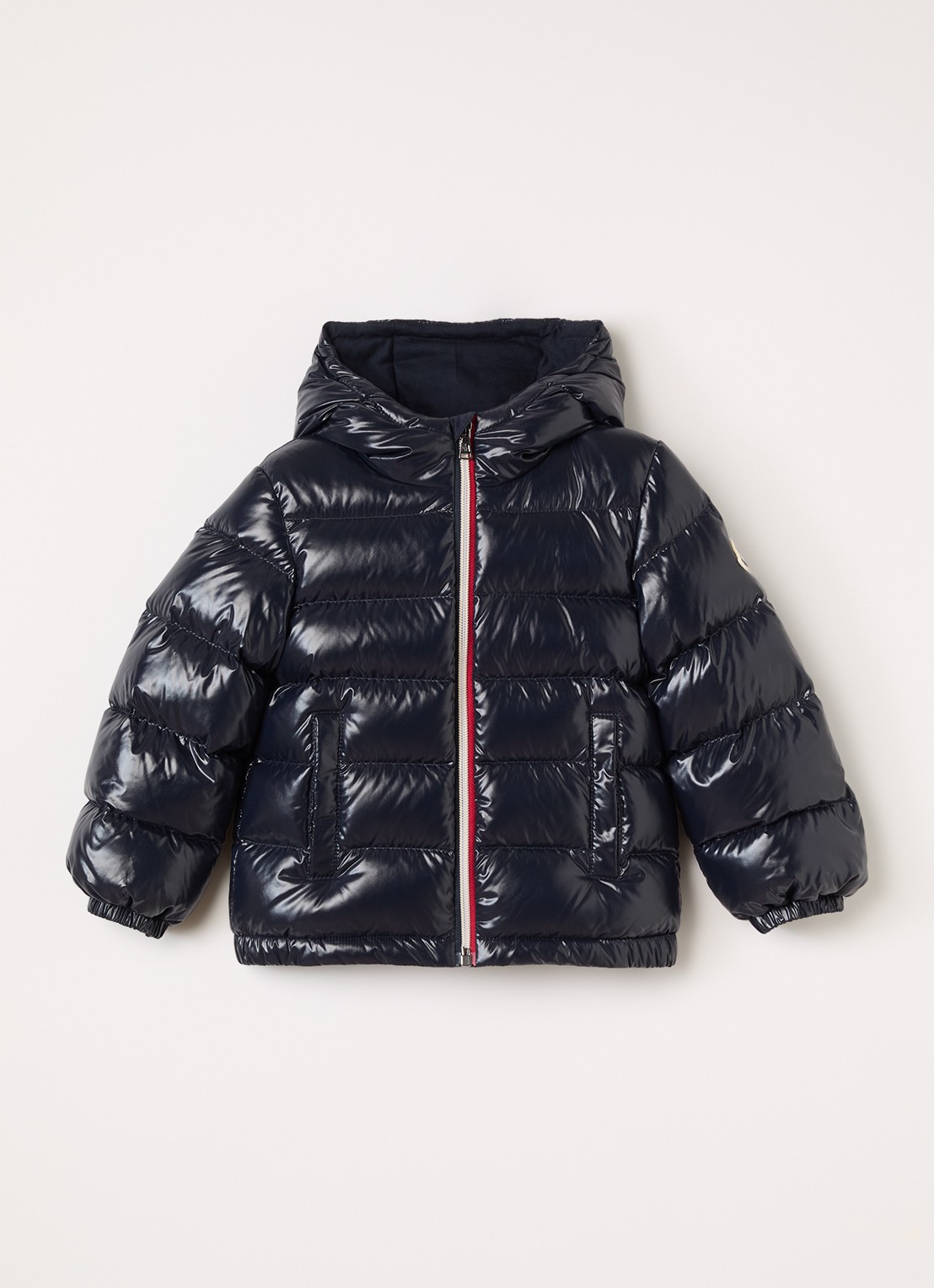 Moncler New Auberts puffer jack met donsvulling - voorkant 2 donkerblauw