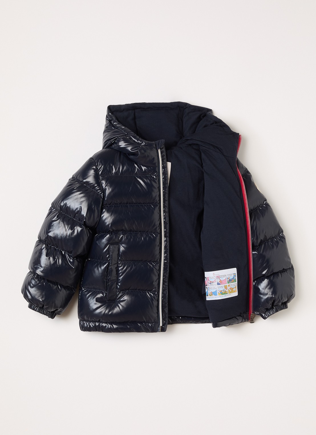 Moncler New Auberts puffer jack met donsvulling - voorkant 3 donkerblauw