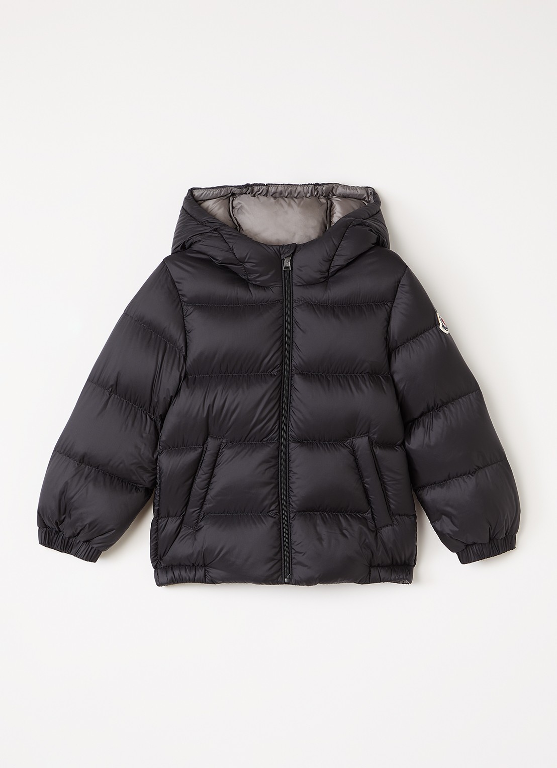 Moncler New Macaire pufferjack met donsvulling - voorkant 5 zwart