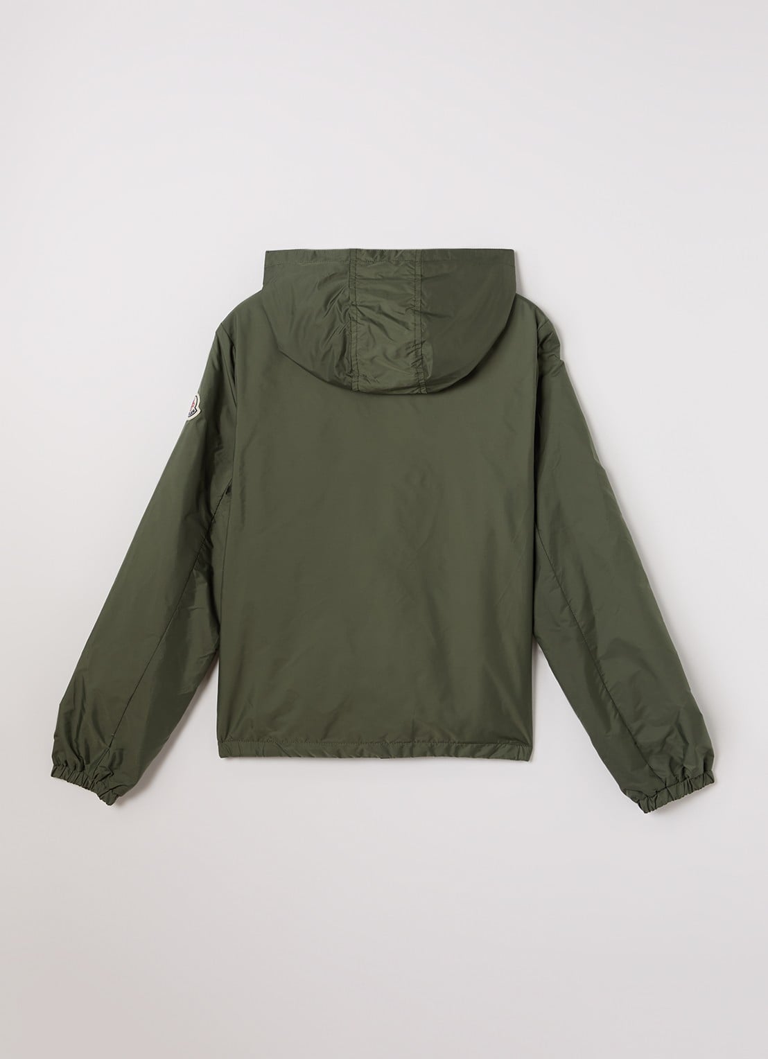 Moncler New Urville regenjack met capuchon - achterkant legergroen