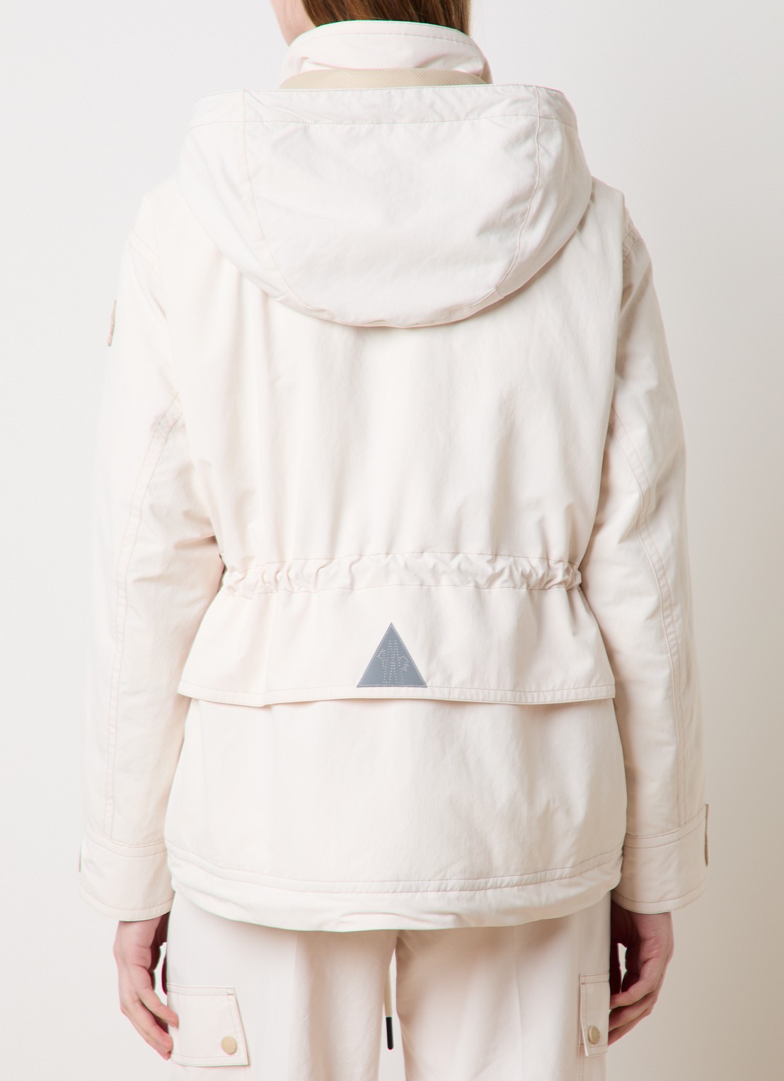 Moncler Nimba parka met donsvulling en trekkoord - achterkant 6 creme