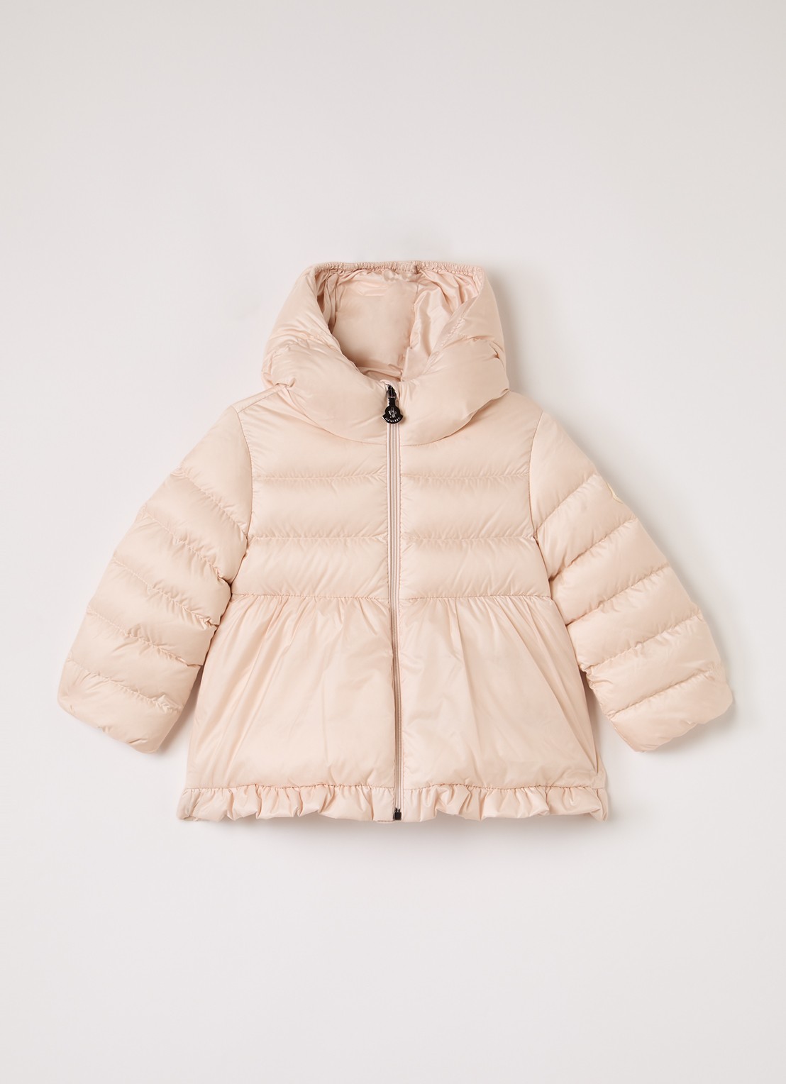 Moncler Odile puffer jack met donsvulling - voorkant zalmroze