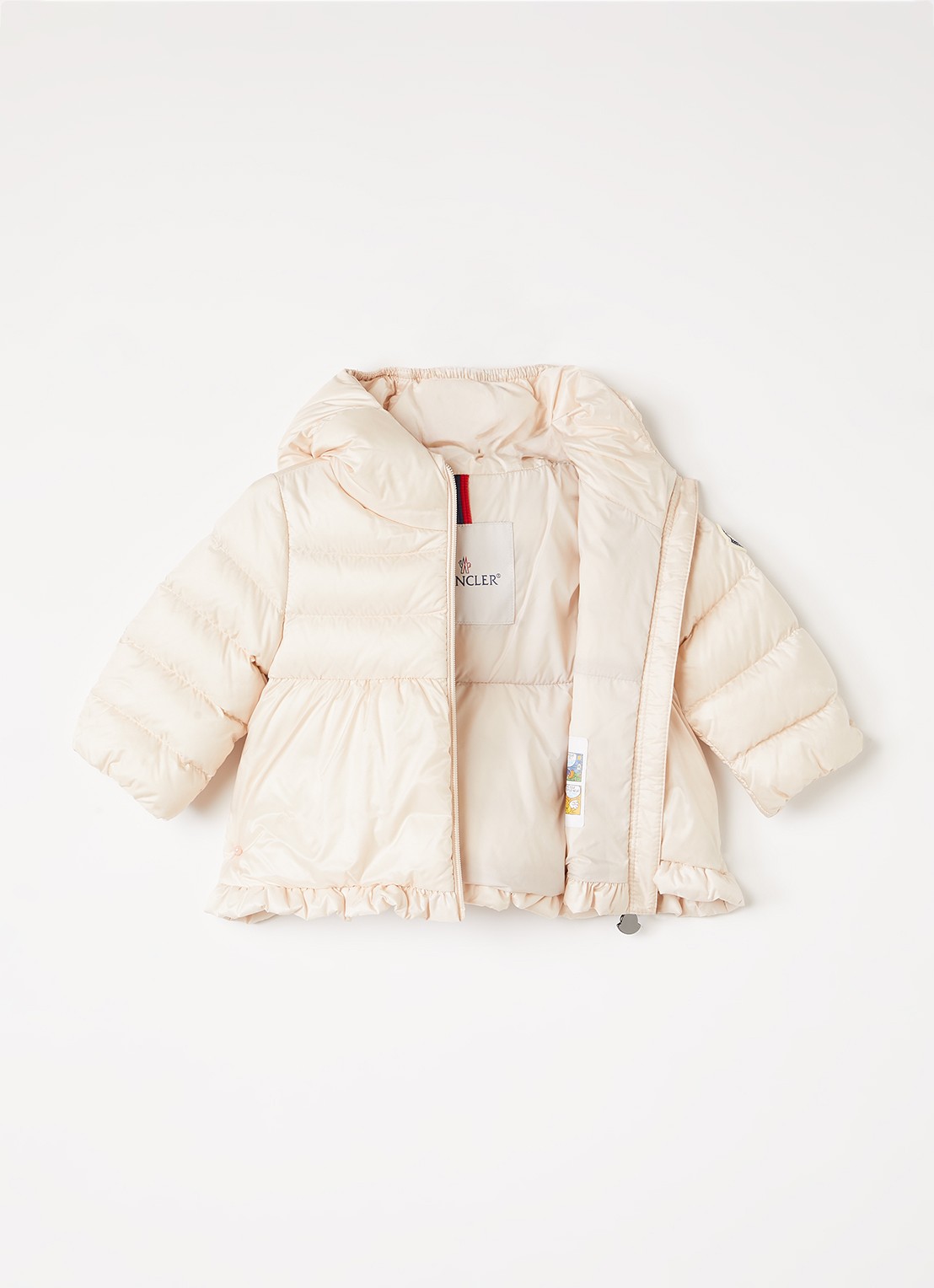 Moncler Odile pufferjack met donsvulling - voorkant 4 creme